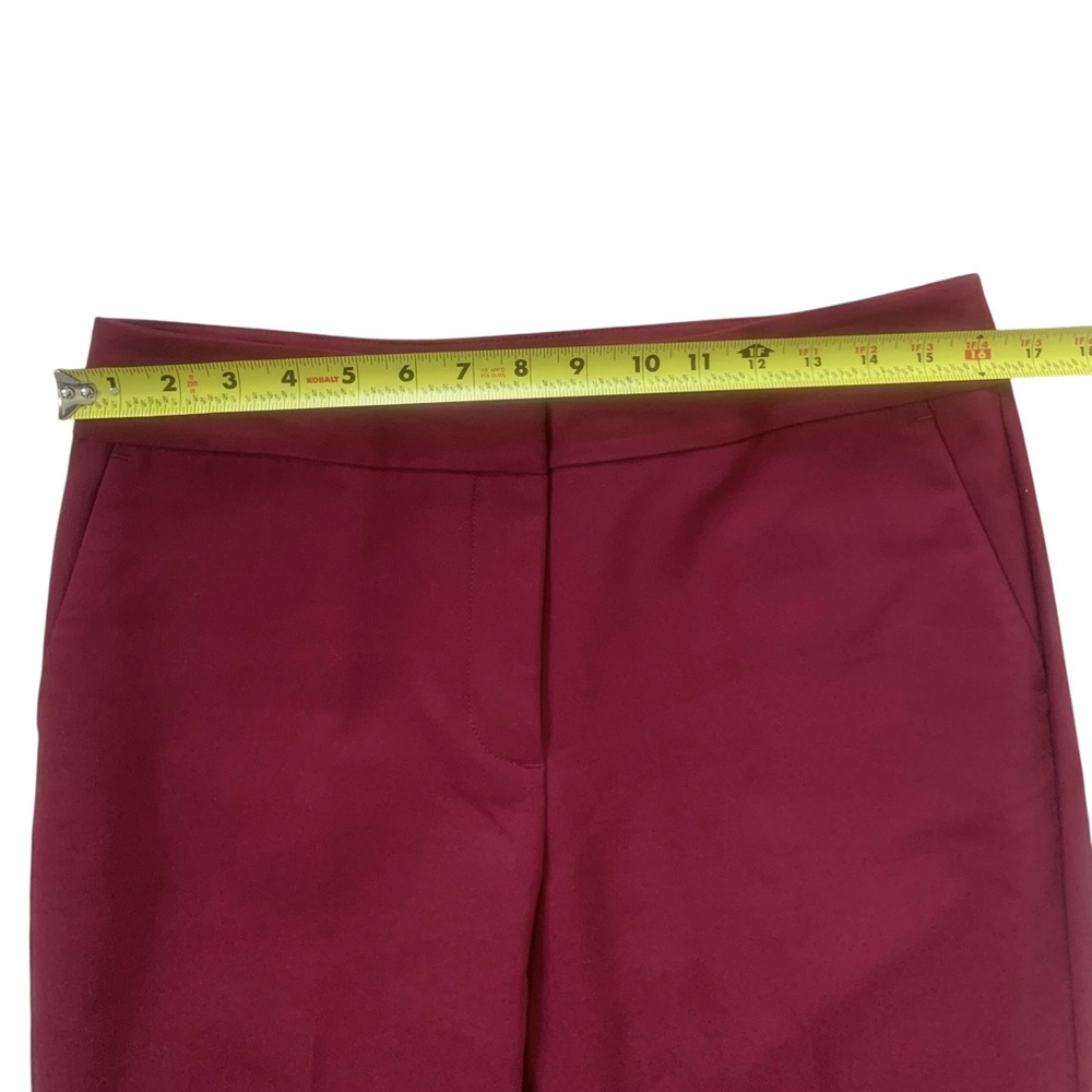 Ann Taylor Factory Cranberry Ankle Pants Button Hem Career Workwear Size 6 - Picture 3 of 6